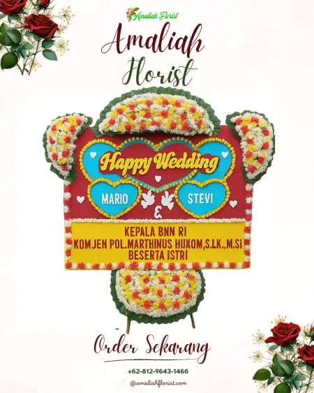Papan Bunga Pernikahan Perkebunan Pijor Koling